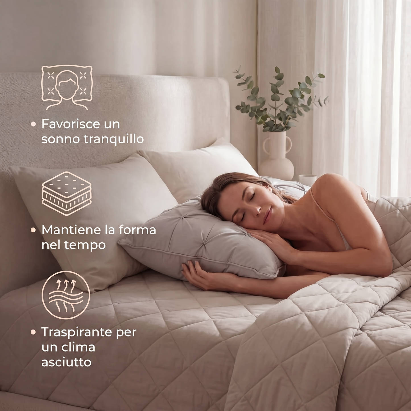 SoftBreeze™ – Il cuscino comfort premium ipoallergenico.